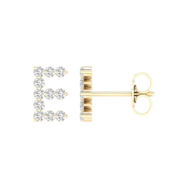 10KT-0.25CTW INITIAL EARRINGS