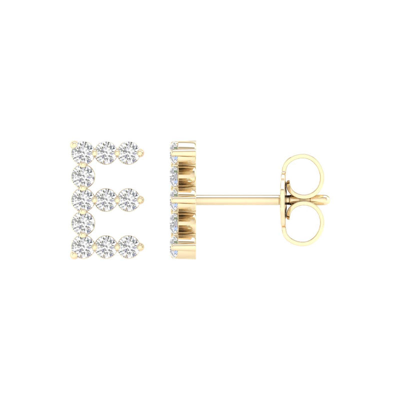 10KT-0.25CTW INITIAL EARRINGS