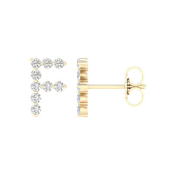 10KT-0.25CTW INITIAL EARRINGS