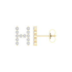 10KT-0.25CTW INITIAL EARRINGS