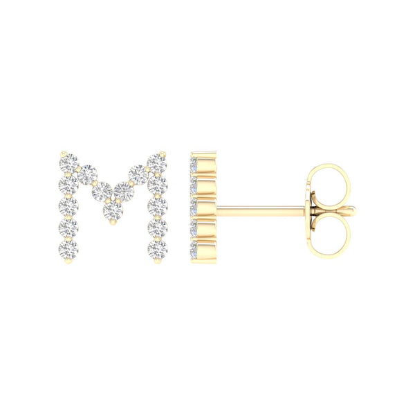 10KT-0.25CTW INITIAL EARRINGS