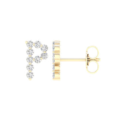 10KT-0.25CTW INITIAL EARRINGS