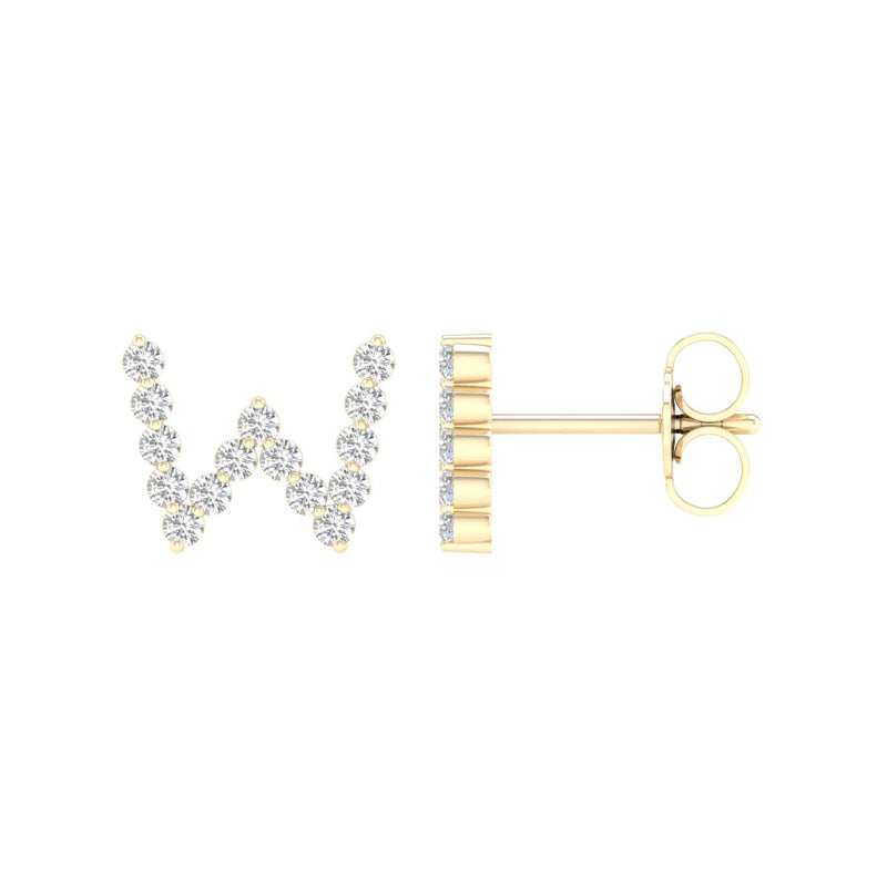 10KT-0.25CTW INITIAL EARRINGS