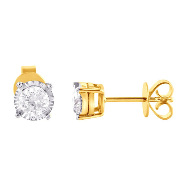 14KT-0.07CTW EARRINGS