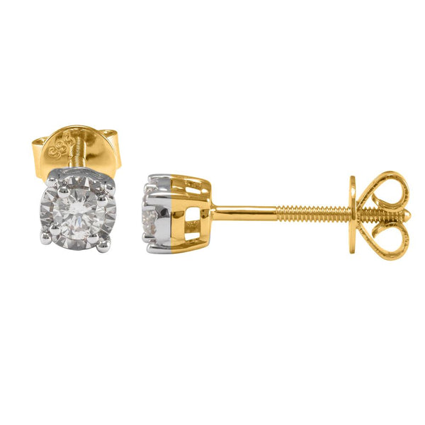 14KT-0.15CTW EARRINGS