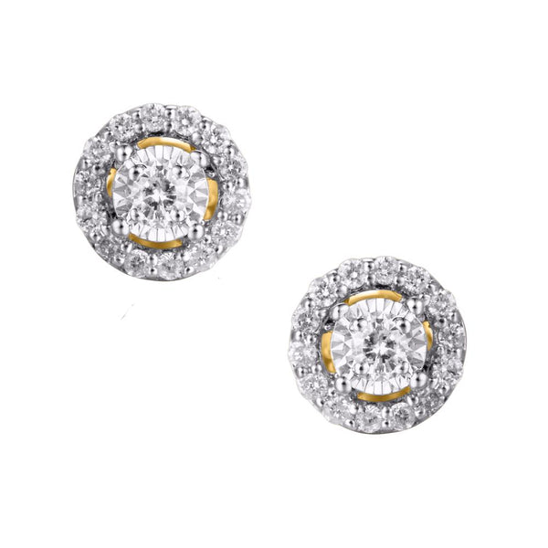 14KT-0.17CTW EARRINGS