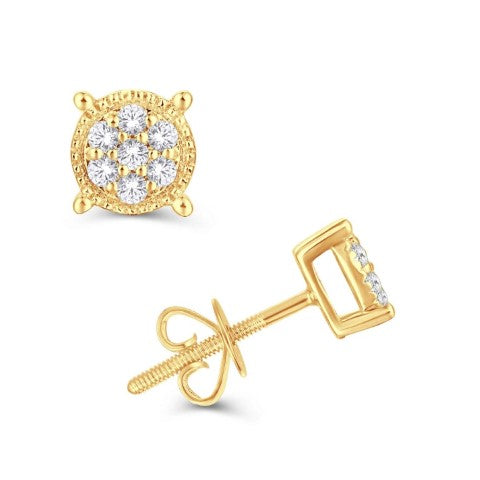 14KT-0.15CTW EARRINGS