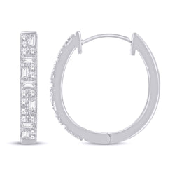 14KT-0.50CTW HOOPS