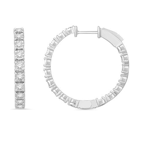 10KT-1.00CTW HOOPS