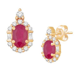 14KT-1.49CTW EARRINGS