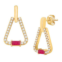 14KT-0.91CTW EARRINGS