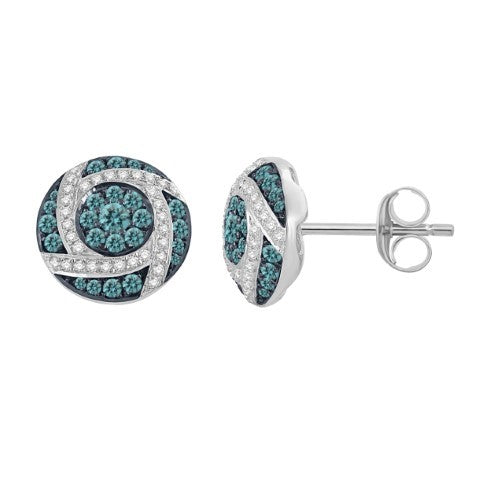 14KT-0.72CTW (0.52 Blue) EARRINGS