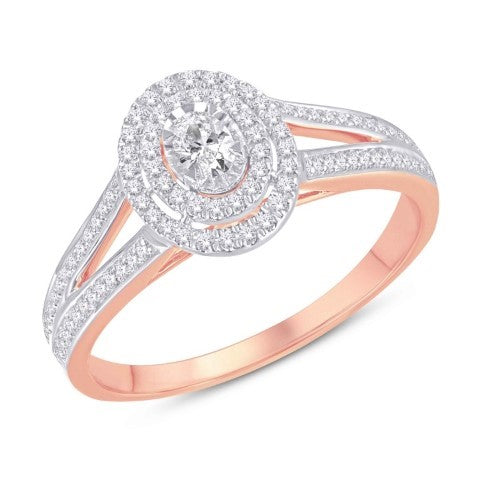 14KT-0.27CTW LADIESRING-B