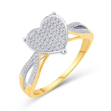 10KTGOLD 0.15CTDIA MPAVE HEART RING