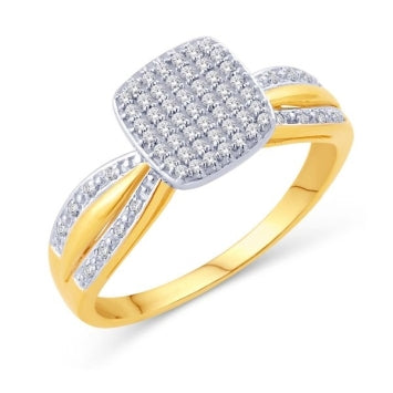 10KTGOLD 0.15CTDIA MPAVE LADIES RING