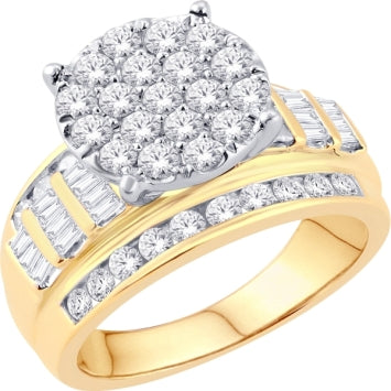 10KTGOLD 1.00CT(L) CINDERELLAA RING SIZE8