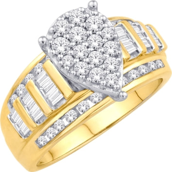 10KTGOLD 1.00CT(L) LADIESRING SIZE(8)