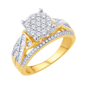 10KT-0.80CTW (L) LADIESRING (SIZE 7)