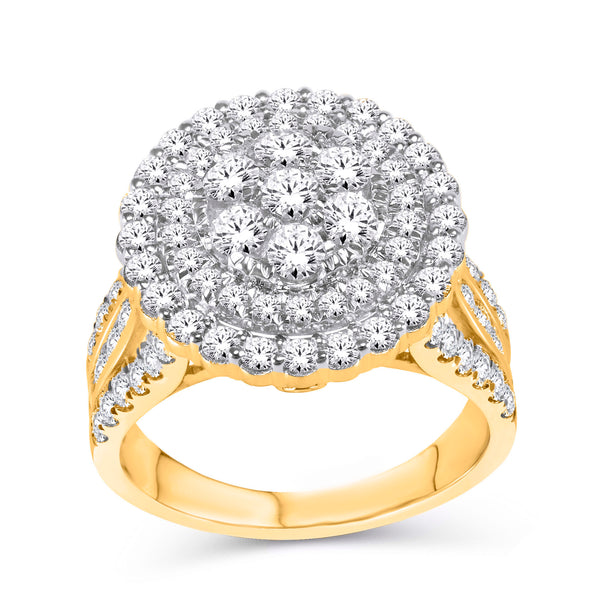 10KT-2.00CTW FLOWER LADIESRING