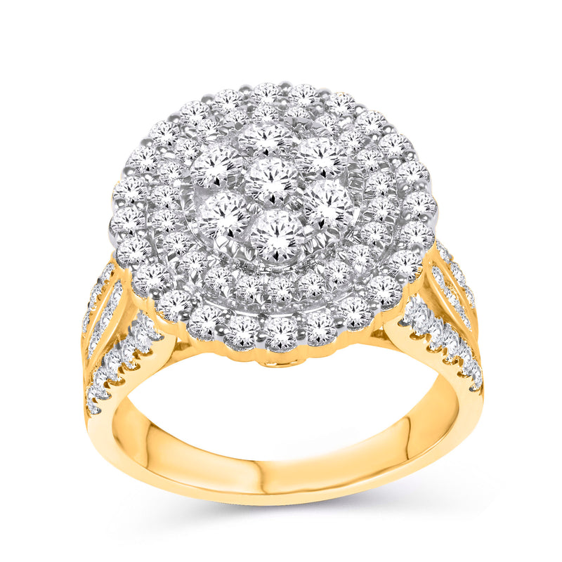 10KT-2.00CTW FLOWER LADIESRING