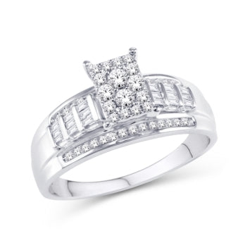 10KT-0.50ct(L) COCKTAIL LADIESRING Size7