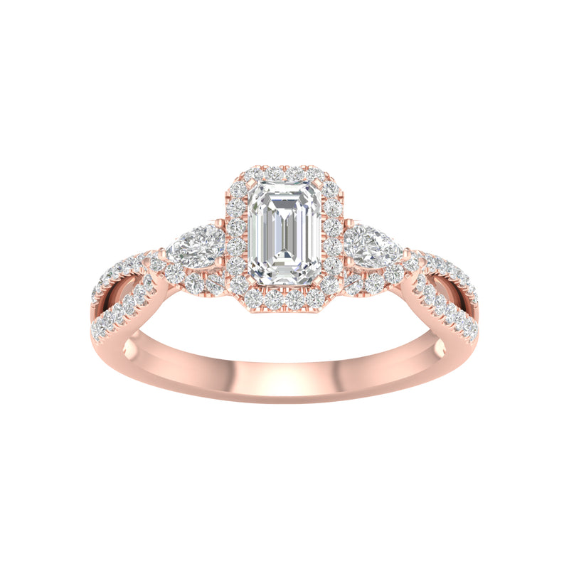 14KT-1.00CTW (0.50CTR) LADIESRING