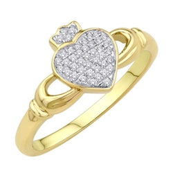 10KTGOLD 0.10CTDIA HEART RING