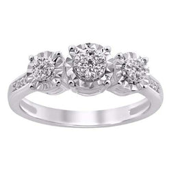 10KT-0.15CTW LADIESRING (Size 7)