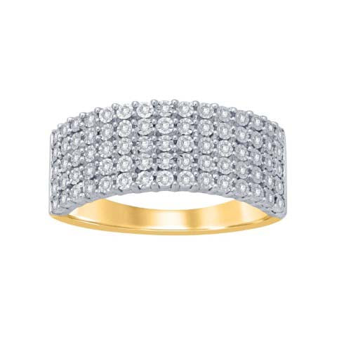 10KT-0.20CTW(L) LADIESRING (Size 7)