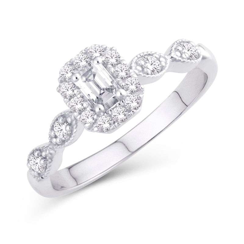 14KT-0.50CTW (CTR:0.25ct) FANCYCUTS LADIESRING