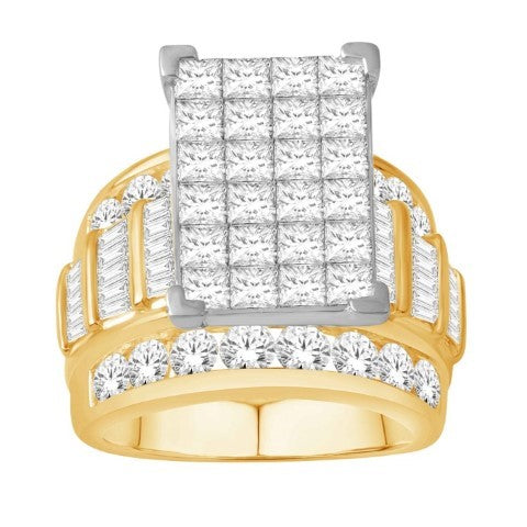 10KT-5.00CTW CINDERELLA LADIESRING(Size 8)