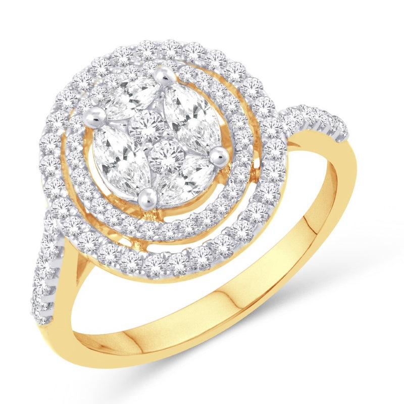 14KT-1.00CTW  LADIESRING