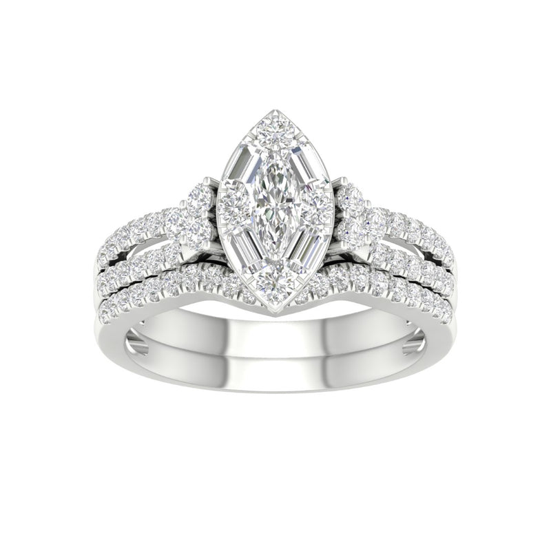 14KT-1.00CTW (0.20CTR) BRIDAL