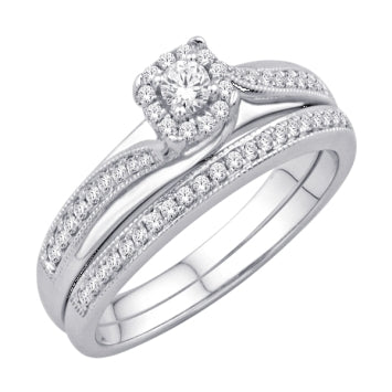 14KTGOLD 0.33CTW (CTR:0.10CT) UNO CERTIFIED BRIDAL