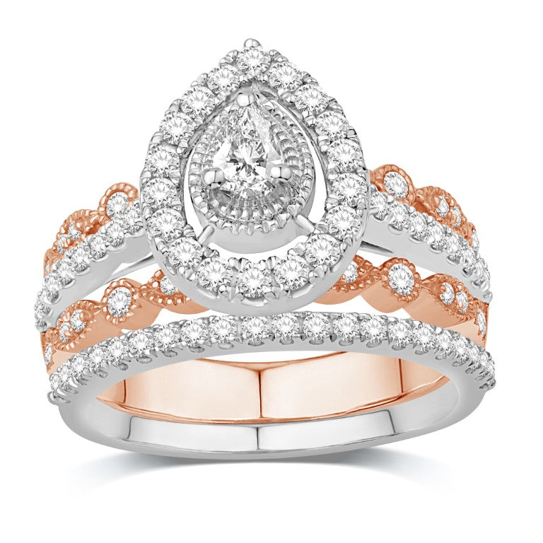 14KT-1.02CTW (0.20CTR) BRIDAL