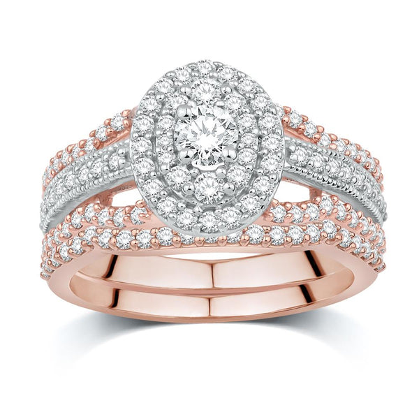 14KT-1.00CTW(0.2CTR) BRIDAL