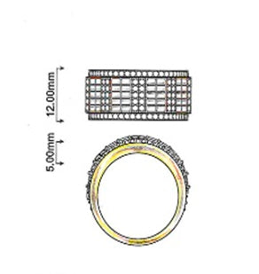 10KT-1.93CTW MENSBAND