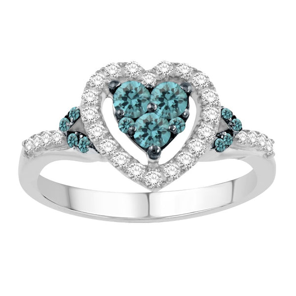 14KT-0.53CTW(0.31 Blu) LADIESRING