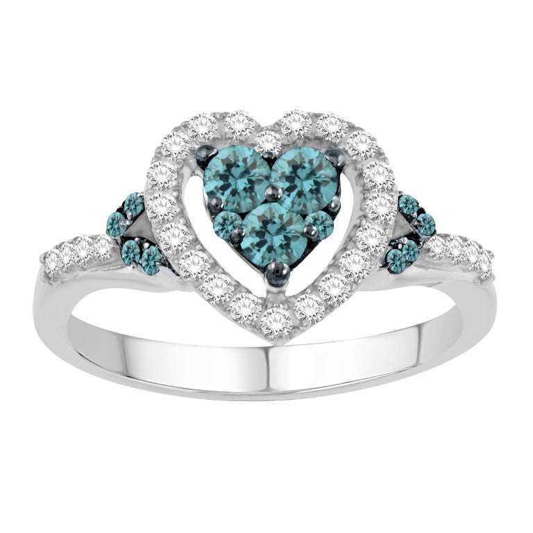 14KT-0.53CTW(0.31 Blu) LADIESRING