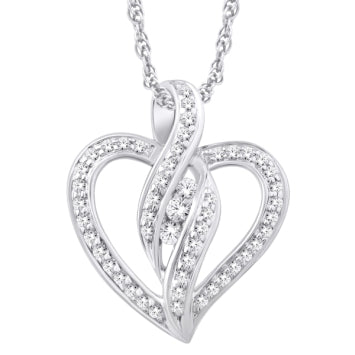 10KTGOLD 0.33CTW HEART PENDANT