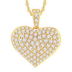 10KTGOLD 1.00CTW HEART PENDANT