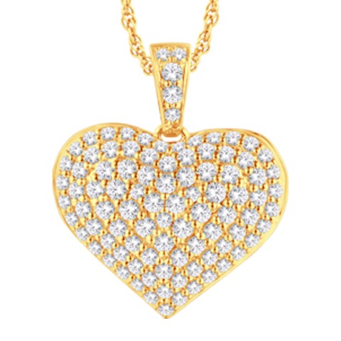 10KTGOLD 1.00CTW HEART PENDANT