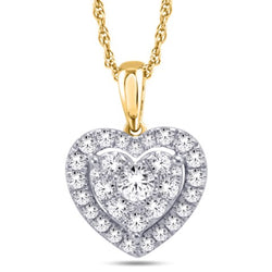 10KTGOLD 0.25CTW HEART PENDANT