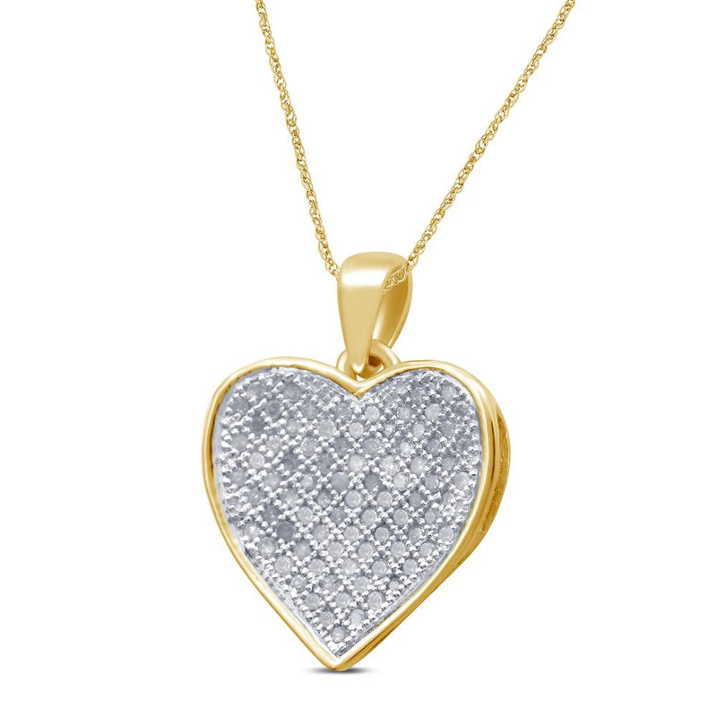 10KT-0.25CTW HEART PENDANT