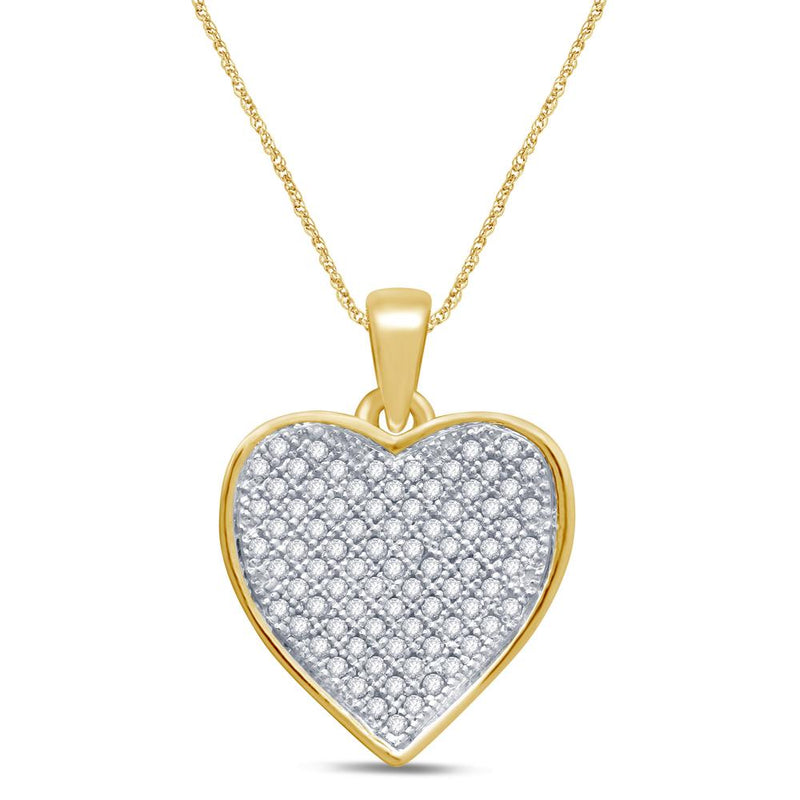 10KT-0.25CTW HEART PENDANT