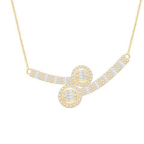 10KT-0.87CTW PENDANT with Chain (18 INCH)