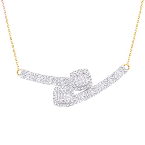 10KT-0.82CTW PENDANT with Chain (18 INCH)