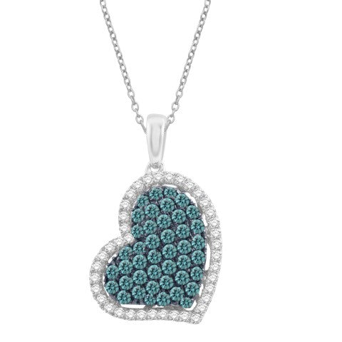 14KT-0.48CTW (0.37 Blue)  PENDANT