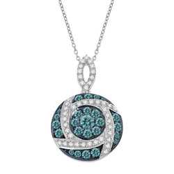 14KT-0.58CTW (0.41 Blu) PENDANT