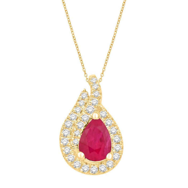 14KT-1.09CTW PENDANT With Chain